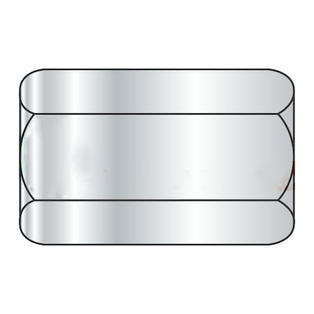 Newport Fasteners Coupling Nut, 7/16"-14, Steel, Grade A, Zinc Plated, 1-3/4 in Lg, 5/8 in Hex Wd, 450 PK NB303041B-450